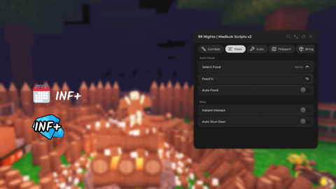 Madbuk 99 Nights in the Forest Script - Auto Farm, Bring Items, ESP