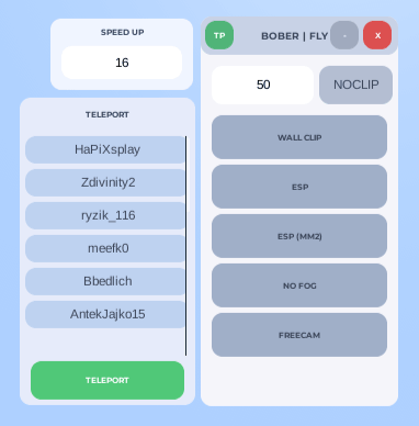 BOBER Fly v2 MM2 Script  – Fly, ESP & Noclip Menu (Keyless)