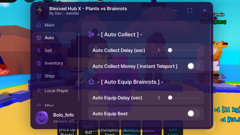 Best Script Plants Vs Brainrot no key - Blessed Hub