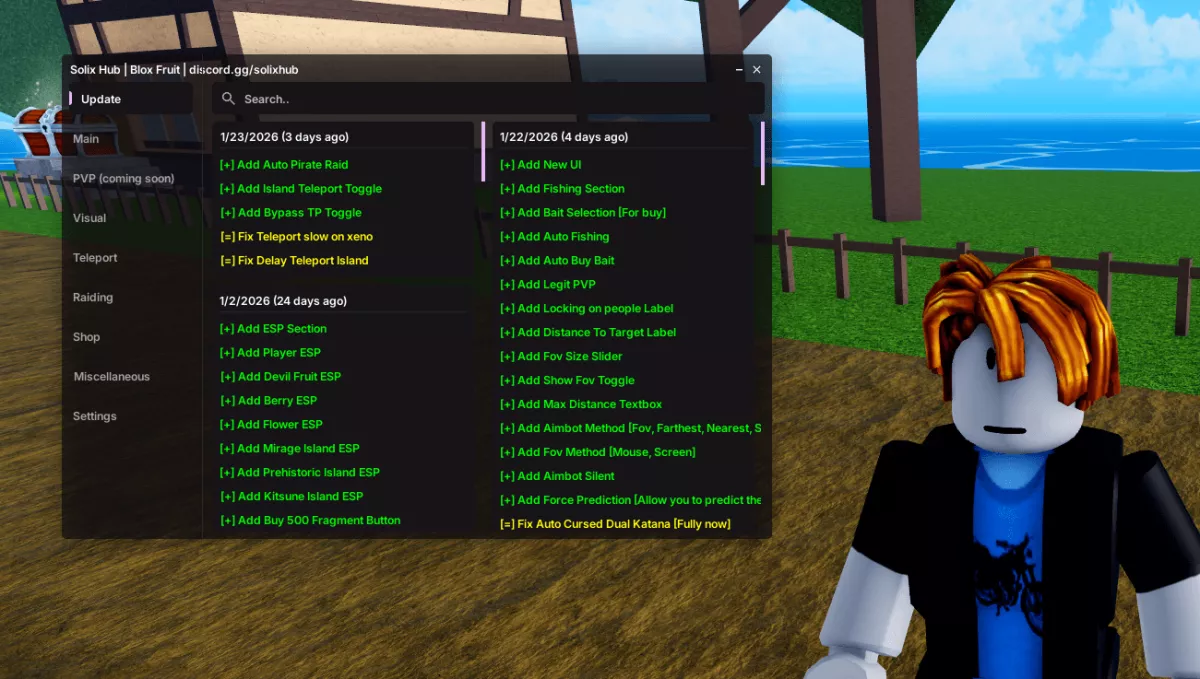 Blox Fruit Solix Hub Script Updated
