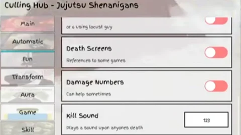 Culling Hub – Jujutsu Shenanigans Script Menu (Black Death Edition)