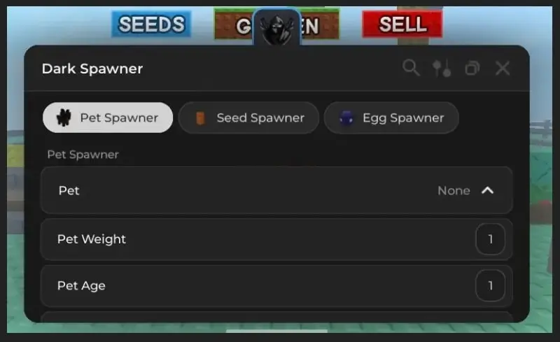 Dark Spawner Script Grow a Garden - Pet/Seed/Egg Spawner