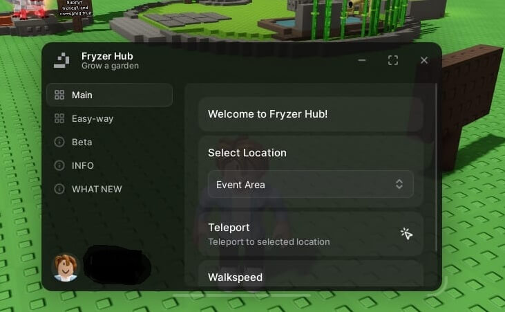 Fryzer Hub Grow a Garden Script Simple GUI