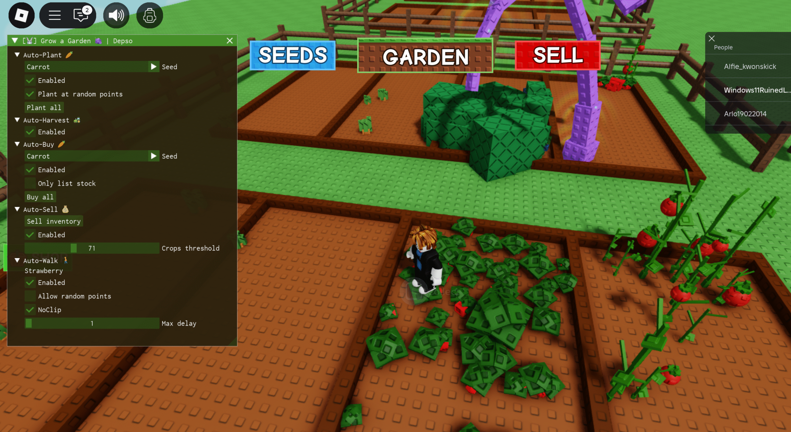 Grow a Garden Script Depso No Key