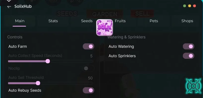 SolixHub Grow a Garden Script Mobile