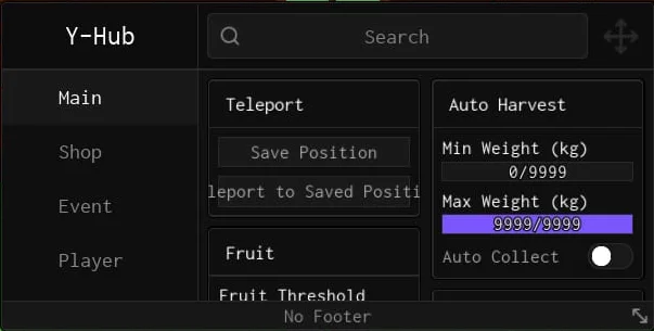 Grow a Garden Script Y-Hub – Auto Collect, Auto Buy, Auto Sell