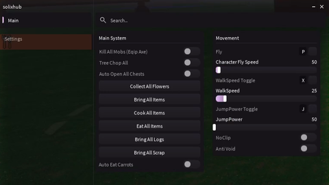 SolixHub 99 Night Script - Bring Items, 300+ Gems Per Hour
