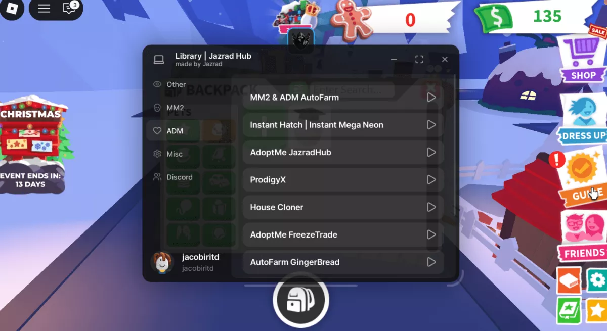 Jazrad Hub Adopt Me Script No Key - House Cloner and Freeze Trade