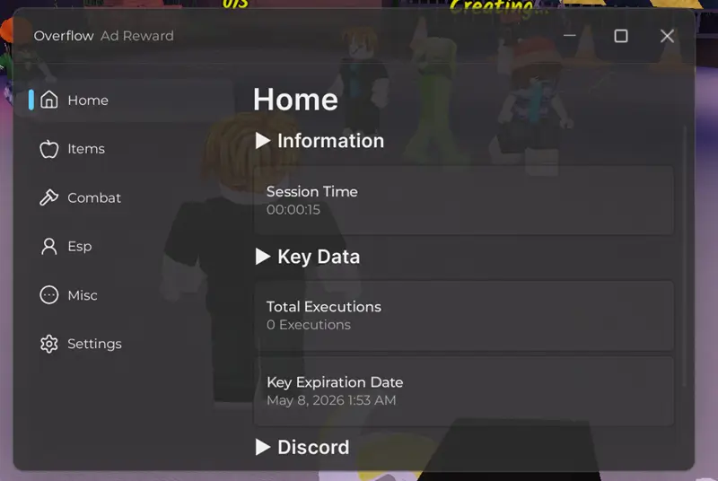 OverFlow 99 Night Free OP Script - Instant Bring Items, Kill Aura