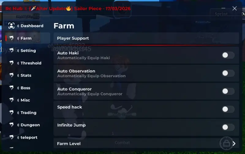 Sailor Piece Script RC Hub - Auto Farm, Dupe, Kill Aura, GodMode