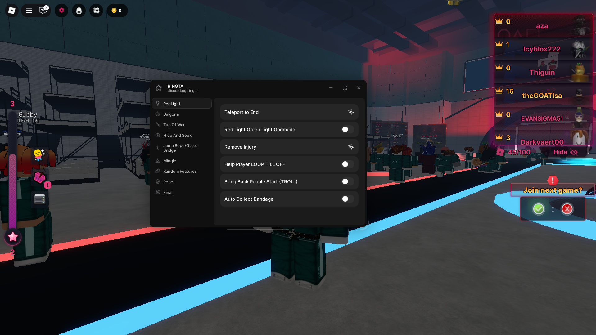 RINGTA UI Ink Games Script - Updated (No Key)