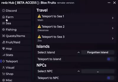 Redz Hub Blox Fruits Script - Auto Farm KEYLESS