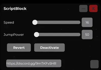 ScriptBlock Speed&JumpPower