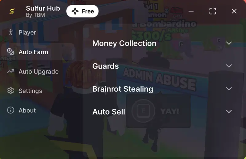Sulfer Hub Skateboard For Brainrots Keyless - Auto Farm, Auto Collect