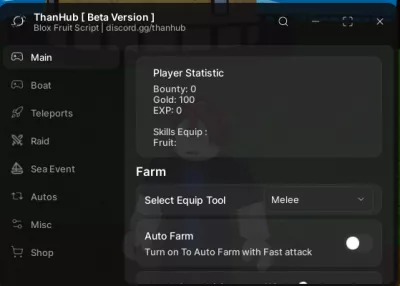 Than Hub Script Blox Fruit- Auto Farm, Auto Raid, Fruit Sniper