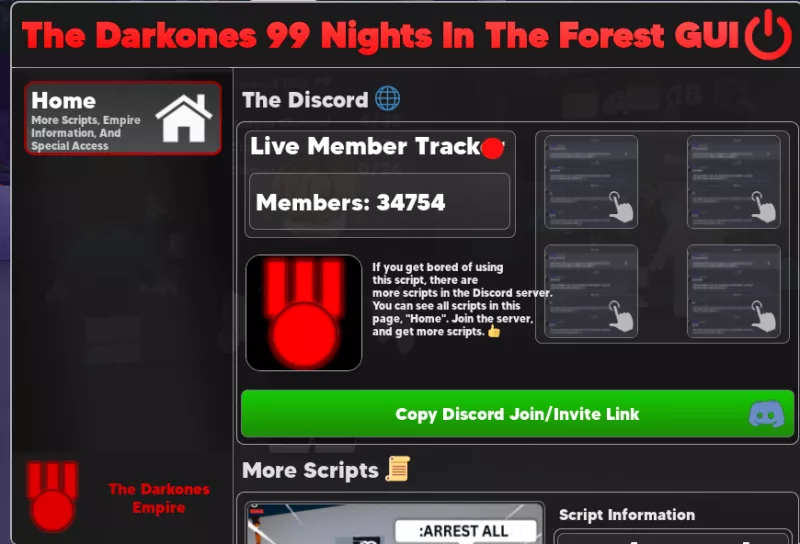 The Darkness 99 Nights in the Forest Script - Auto Farm, Bring Items