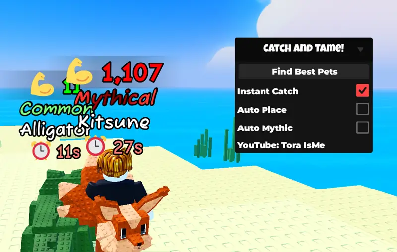 Tora ISME Script Catch & Tame (NO KEY) - Instant Catch