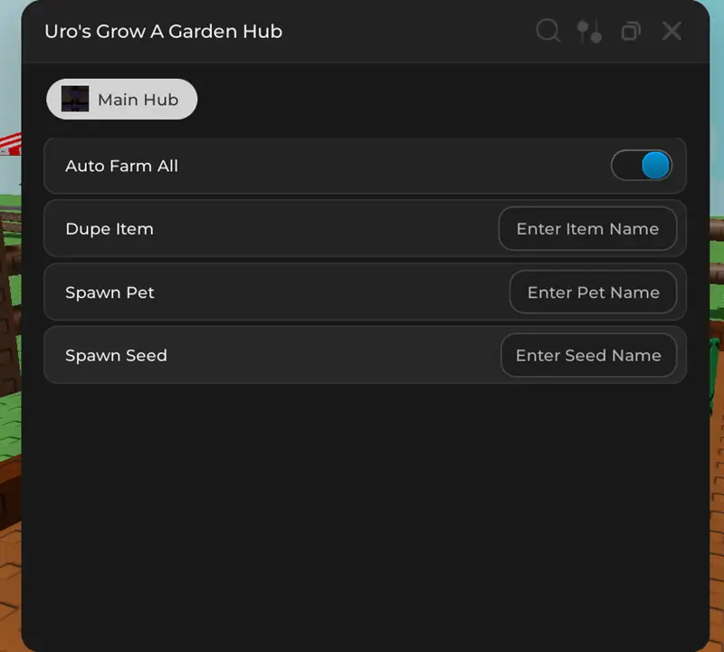 Uro’s Grow A Garden Hub (Rayfield UI) No Key - Auto Farm, Dupe