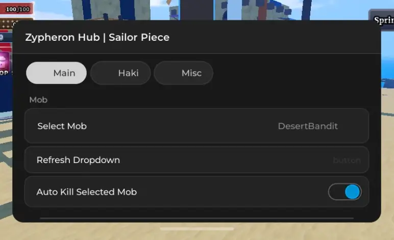 Zypheron Hub Script Sailor Piece [No Key] - Auto Kill Mobs & Bosses