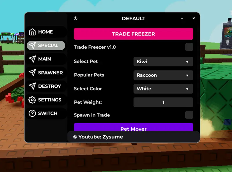 Zysume Hub GAG Script - Auto Harvest, Dark Spawner, Pet Seed, Egg